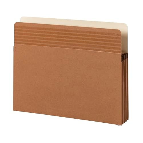 Smead Easy Grip® File Pocket, Straight-Cut Tab, 3-1/2" Expansion, Letter Size, Redrope, 25 per Box (73208) - Image 1