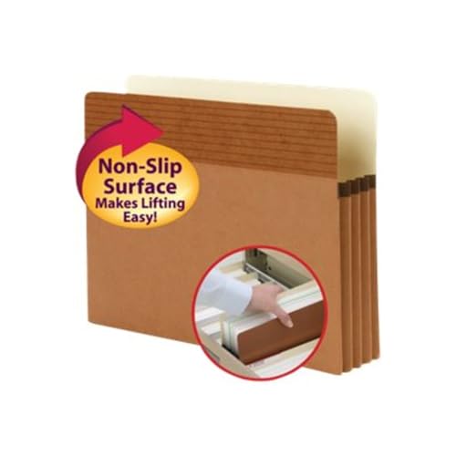 Smead Easy Grip® File Pocket, Straight-Cut Tab, 3-1/2" Expansion, Letter Size, Redrope, 25 per Box (73208) - Image 3