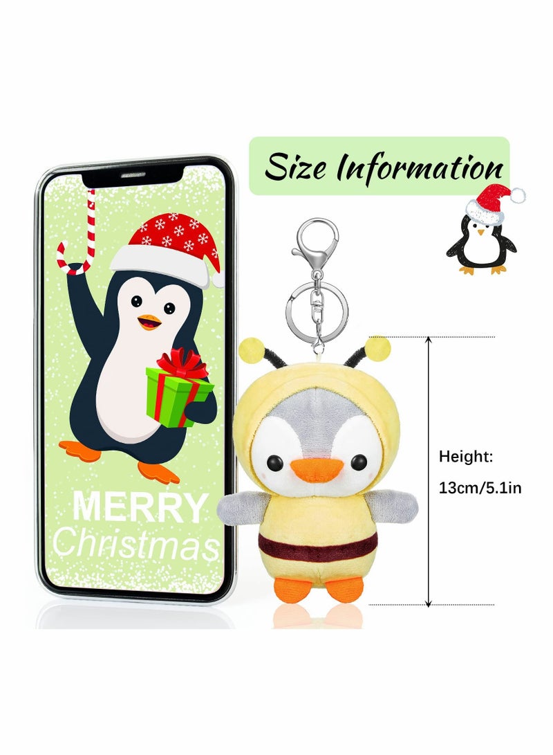 SYOSI Cute Penguin Keychains 2 Pieces Stuffed Penguin Keychain Small Stuffed Animal 5 Inch Mini Penguin Plush Toys for Backpacks Accessories Kids Birthday Favors  - Image 5