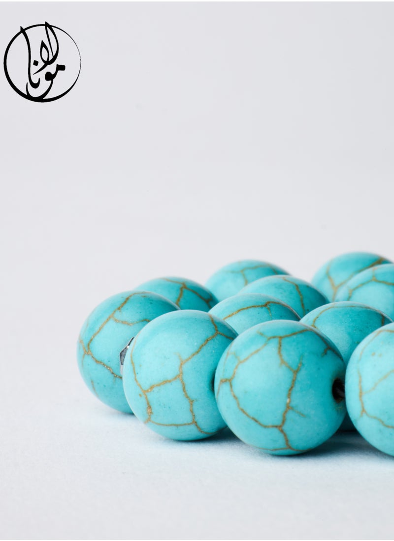 Mawlana - brayer beads Rosary Fayrouz Blue Size 33 Beads 10 Mm - Image 1