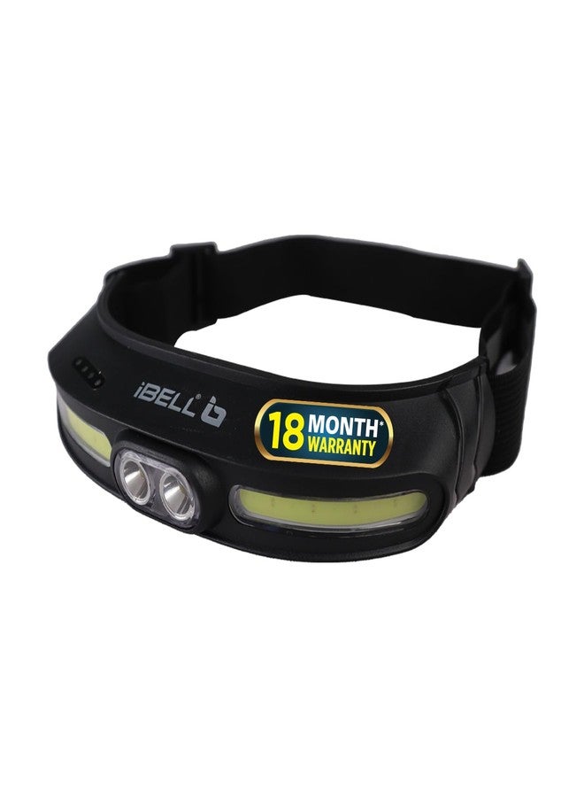 IBELL HL8245S Headlamp Torch with Headband, Rechargeable, LED with 5 Light Modes, Type C Charging, Light Weight, Super Bright & Long Range, for Cycling, Trekking, Camping (Black) - Image 1