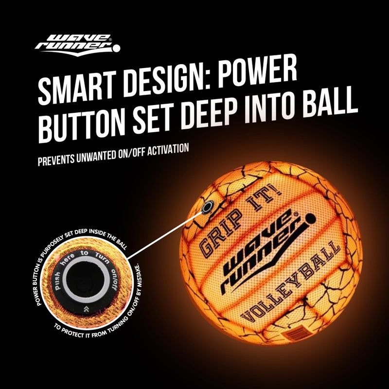 Wave Runner Waterproof Volleyball with Sure-Grip Technology - Beach & Pool Volley Ball for Kids, Teens, Adults | Outdoor Sports Gear for Day & Night Play - Image 5