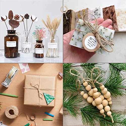 ecofynd 22pcs DIY Jute Cord Kit for Wall Hanging, 100 Meter Natural Jute Rope, Ring (3 inch, 1 pc), Wooden Beads (12mm, 20 pcs) Combo Packs for Adults Beginners - Image 3