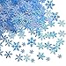 catin 750pcs Snowflake Confetti for Table Frozen Confetti Blue Snowflake Table Scatter Winter Wonderland Birthday Party Supplies 3 size - Image 4