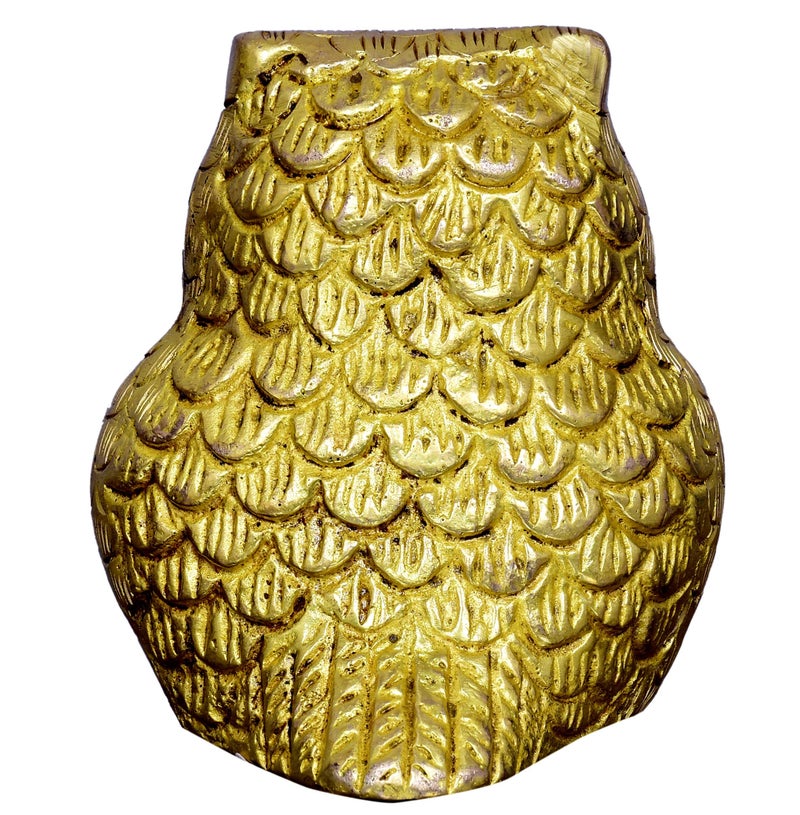 Purpledip Brass Statue 'Wise Owl': Collectible Decor Idol (10322) - Image 3