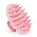 Meartchy Silicone Scalp Massager Shampoo Brush Scalp Brush for Hair Growth Dandruff Removal Hair Scrubber Scalp Stimulator Exfoliator Brush with Soft Bristles for Wet Dry Scalp Care Pink - Image 2