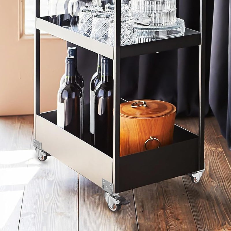 Heavy Duty TPR Swivel Caster Wheels with Brake 4 Pcs Industrial Plate Casters for Furniture Cart - Image 5