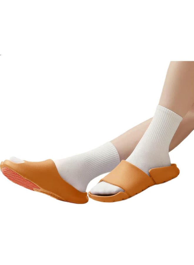 Kenroll Unisex Indoor Outdoor Anti-Slip Buckle Shoes Sports Casual Sandals Tropical Orange Size 37-38 - Image 1