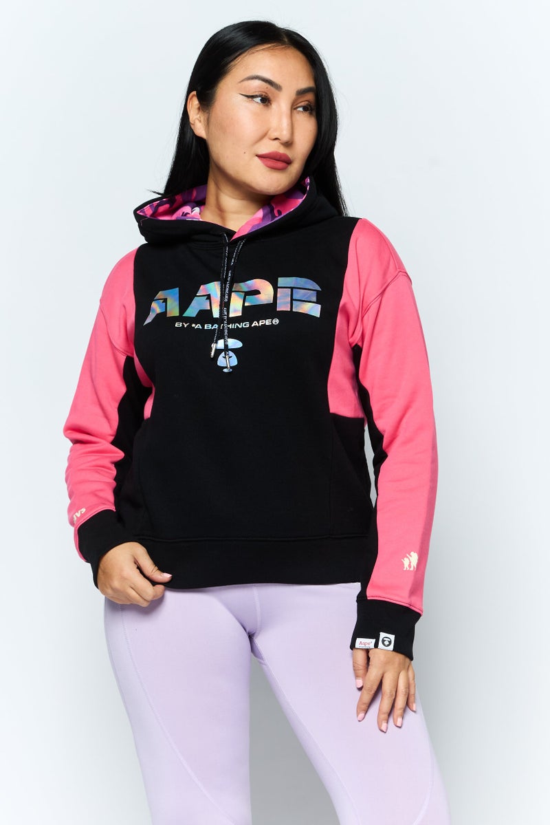 Aape By A Bathing Ape Women Sportswear Fit Training Long Sleeves Sweatshirt, Black - Image 1
