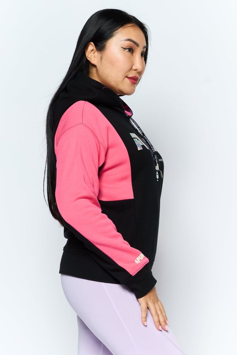 Aape By A Bathing Ape Women Sportswear Fit Training Long Sleeves Sweatshirt, Black - Image 3