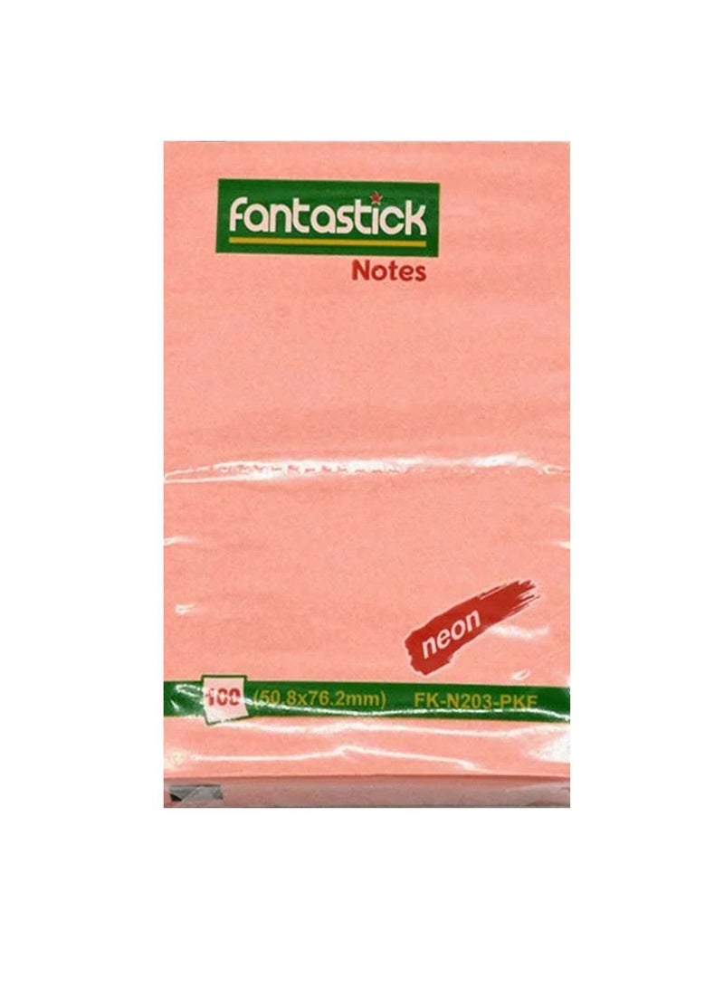 Fantastick 3-Piece Sticky Notes 2x3 Inch Size Light Pink - Image 2