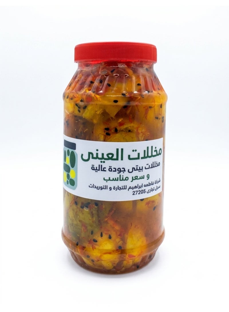 A jar of lemon pickles  weighing 1 kilo
