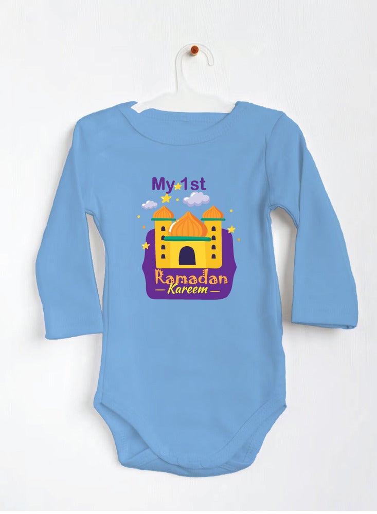 PRINTSHOP4ME My First Ramadan Kareem Outfit - Romper for Newborn Babies - Long Sleeve Cotton Baby Romper for Baby Boys and Girls - Celebrate Baby's First Ramadan  - Image 2