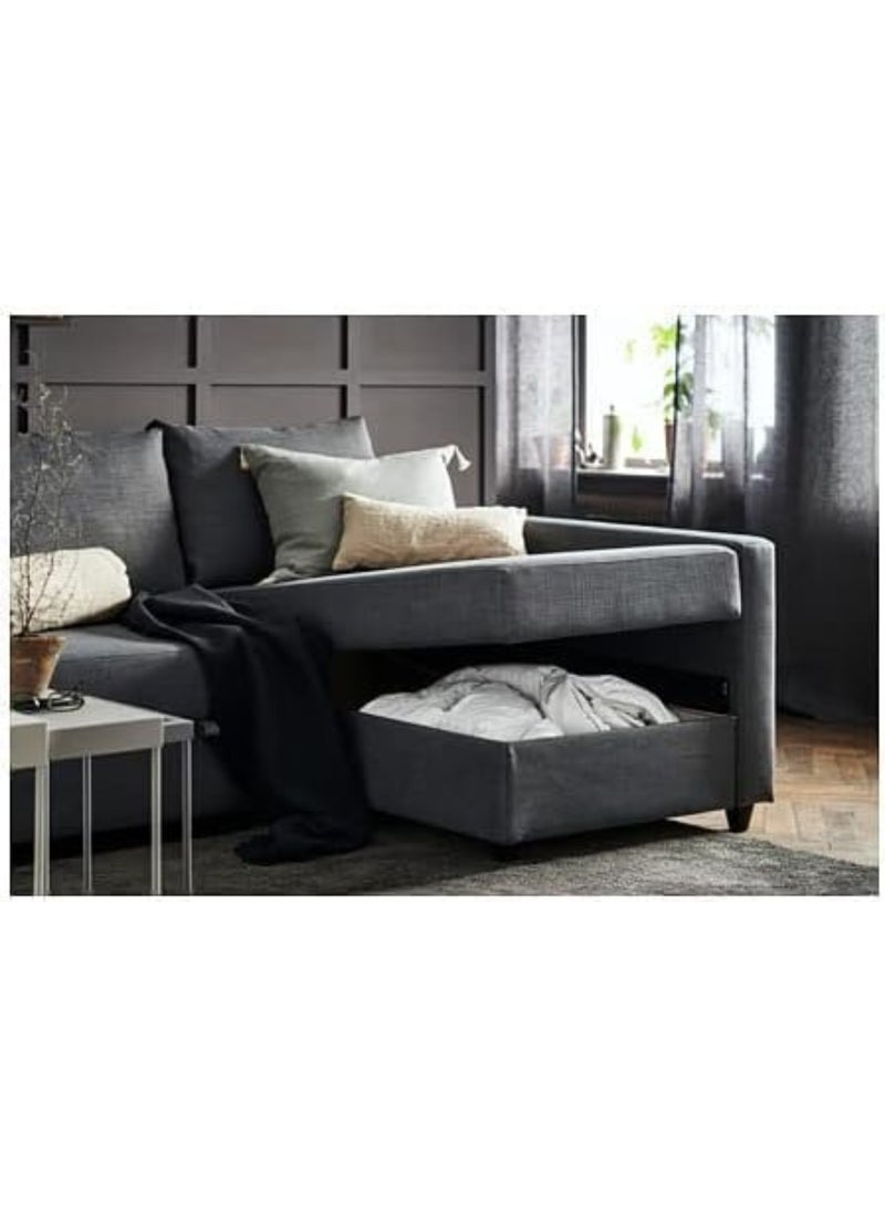 KUSTOMDECO Kustom Deco Convertible Sofa Cum Bed L-Shape Corner Sofa Plus Diwan Bed with Storage Box & Cushions for Living Room, Office & Studio Apartments Color (Grey)) - Image 2