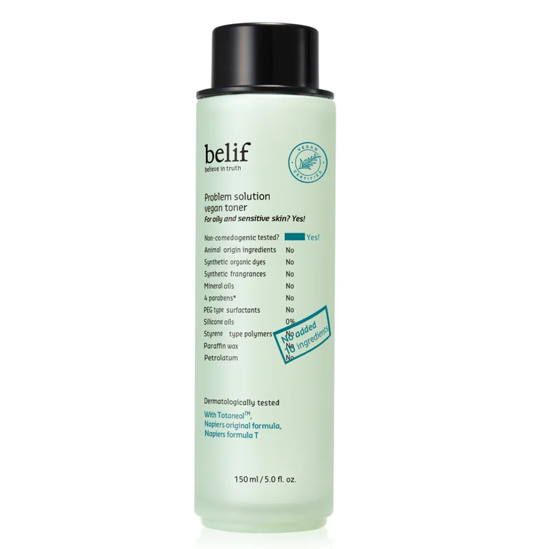 THE FACE SHOP belif problem solution vegan toner 150