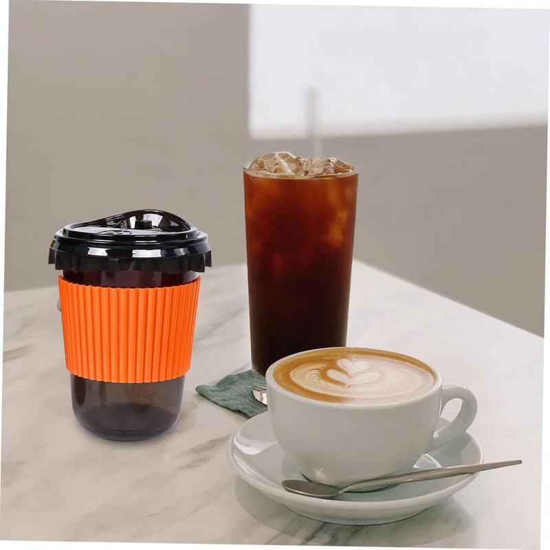 ABOOFAN 500pcs Leak Proof Cup Sealing Films Round Disposable Silicone Paper for Milk Tea and Coffee Anti-Leak Cup Protection Pads for Beverages for Home and Party Use - Image 4