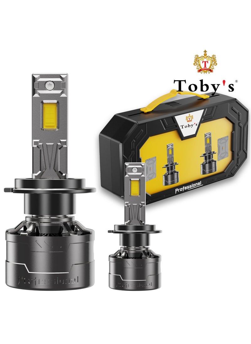 Toby's Tobys P100 H1 2 Pieces 200W Original Tested LED Headlight Bulb Assembly 20000 Lumens 100W/Piece Xtreme Bright With Color Temperature 6500K  - Image 4