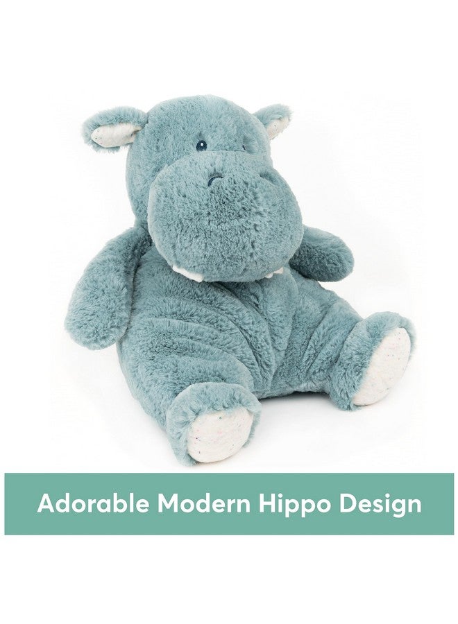 GUND Baby Oh So Snuggly Hippo Large Plush Stuffed Animal for Babies and Infants, Teal, 12.5” - Image 2