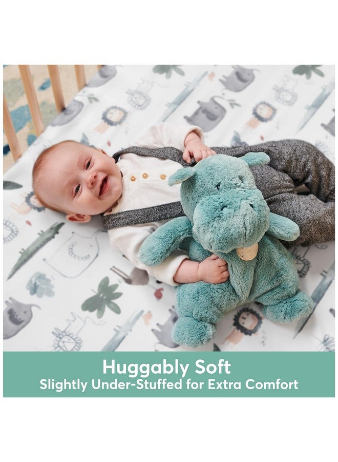 GUND Baby Oh So Snuggly Hippo Large Plush Stuffed Animal for Babies and Infants, Teal, 12.5” - Image 3