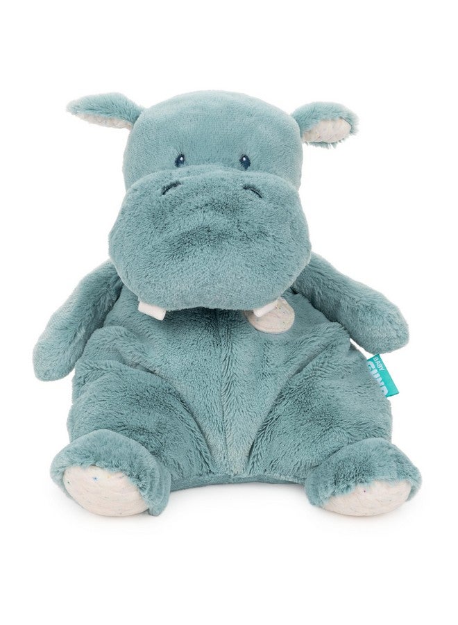 GUND Baby Oh So Snuggly Hippo Large Plush Stuffed Animal for Babies and Infants, Teal, 12.5” - Image 1