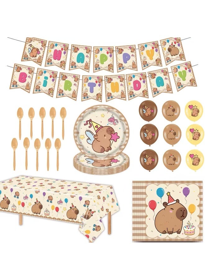 عام مجموعة مستلزمات حفلة عيد ميلاد تحت عنوان Capybara - Image 1