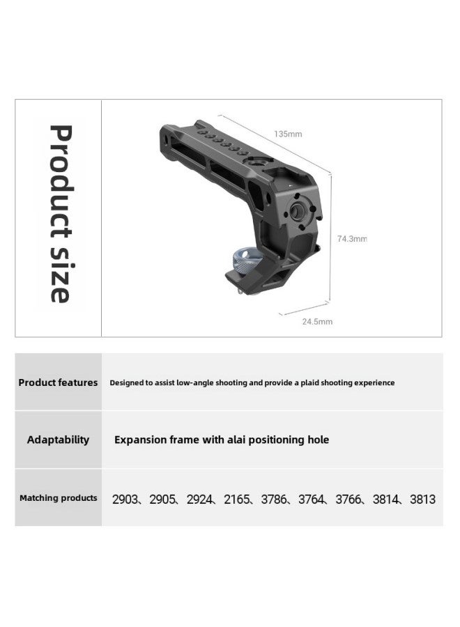 SmallRig Smog Upper Handle Universal Alai Camera Cold Shoe Slide Handle Camera Mini Rabbit Cage Accessories-Color: Front And Rear Adjustable Version ☆ Portable - Image 3