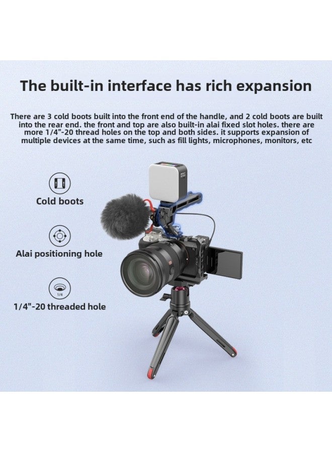 SmallRig Smog Upper Handle Universal Alai Camera Cold Shoe Slide Handle Camera Mini Rabbit Cage Accessories-Color: Front And Rear Adjustable Version ☆ Portable - Image 4