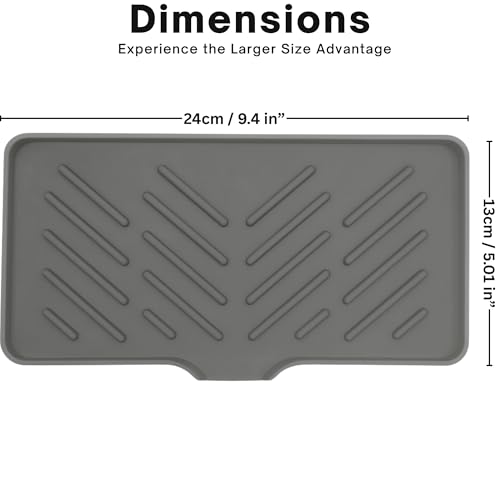 Yumun Silicone Kitchen Sink Mat & Organizer – Fast-Drying Faucet Drip Pad | Non-Slip Sink Tray for Soap, Sponge & Scrubber Storage - Image 2
