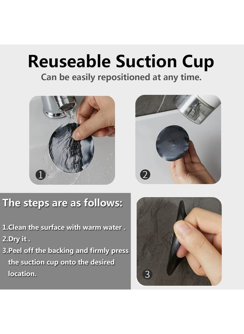 SOLARAE Shower Head Holder, Adjustable Suction Shower Head Holder, Shower Wand Bracket Shower Wall Mount Holder, Adjustable Shower Base, Punch Free, White - Image 4