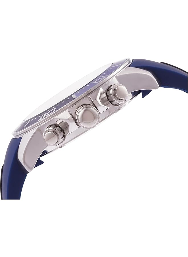 لوراس ساعة كرونوغراف كوارتز بسوار سيليكون ومينا متدرج أزرق داكن للرجال RT349JX9 - Image 3