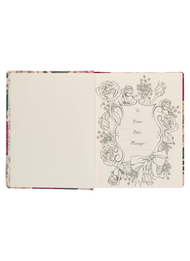 KJV Holy Bible, My Creative Bible, Faux Leather Hardcover - Ribbon Marker, King James Version, Pink Printed Floral  - Image 3