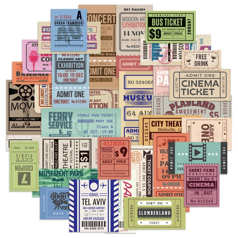 Bomichi Vintage Stickers, 200 Pcs Scrapbooking Supplies for Bullet Journals, Planners, Letter, Card Album Making, Collage Art, Crafts, Water Bottle - Image 1