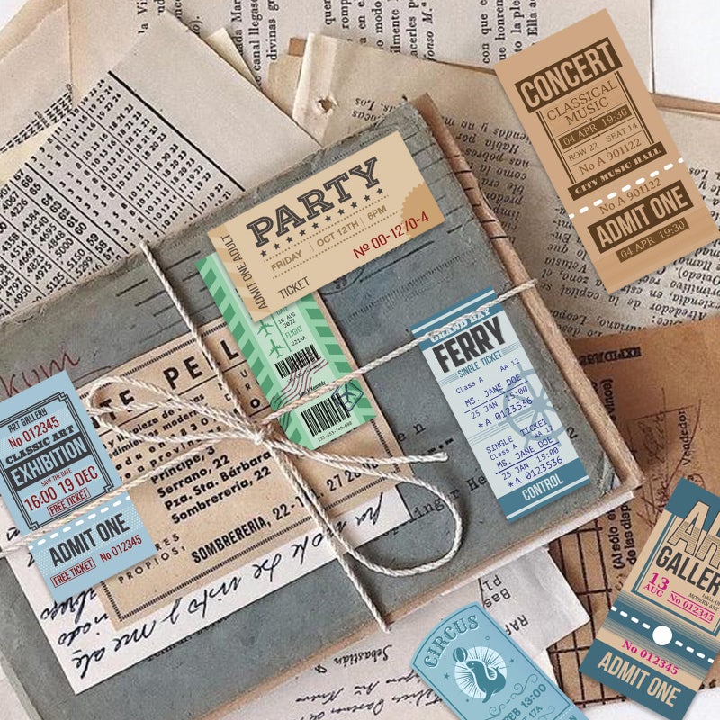 Bomichi Vintage Stickers, 200 Pcs Scrapbooking Supplies for Bullet Journals, Planners, Letter, Card Album Making, Collage Art, Crafts, Water Bottle - Image 4