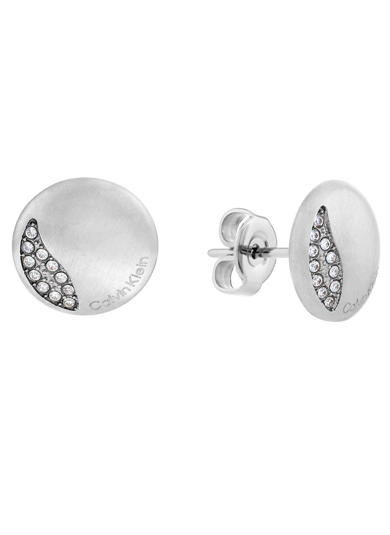 CALVIN KLEIN Womens Minimal Circular Stud Earrings - 35000137 