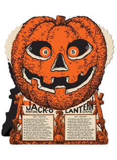 Halloween Fortune Wheel Game, 9-Inch By 7-1/2-Inch, Multi-Colored