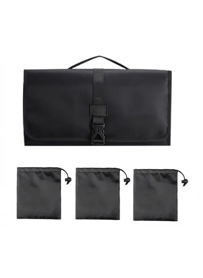 Grey Hair Curler Storage Bag Set With Handle Hook Travel Organizer 4 Pieces - Image 1