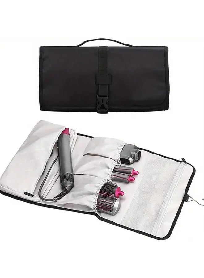 Grey Hair Curler Storage Bag Set With Handle Hook Travel Organizer 4 Pieces - Image 3