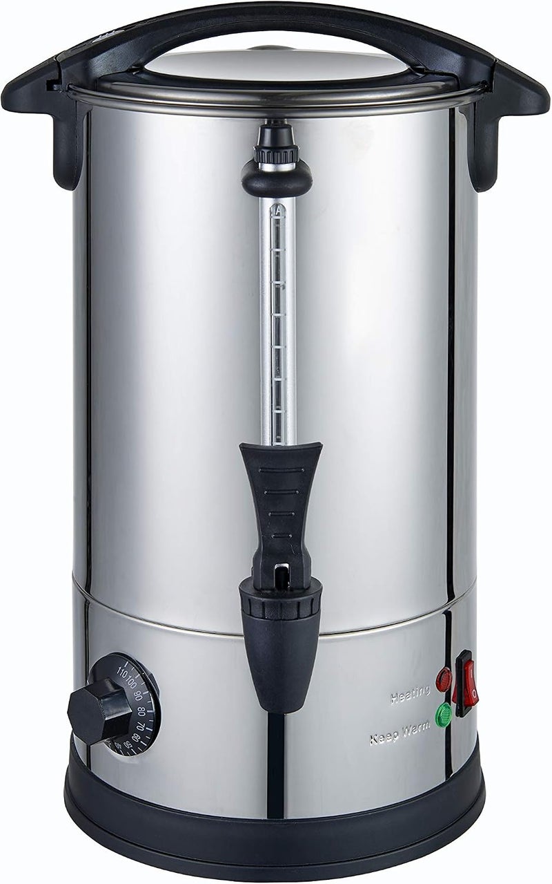 16Liter 2250W Electric Water Boiler, Intelligent Temperature Control, Concealed Heating Element, S/S Water Boiler, ON/OFF Switch, Silver E03504 2 Years warranty