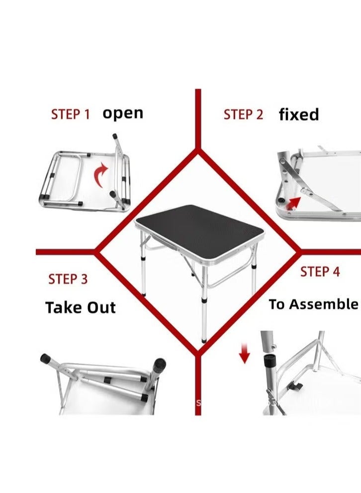 WALALLA Folding Trestle Outdoor Camping Table Aluminum Alloy Outdoor Folding Picnic Table Lightweight Trestle Outdoor Camping Table For BBQ Party - Image 2