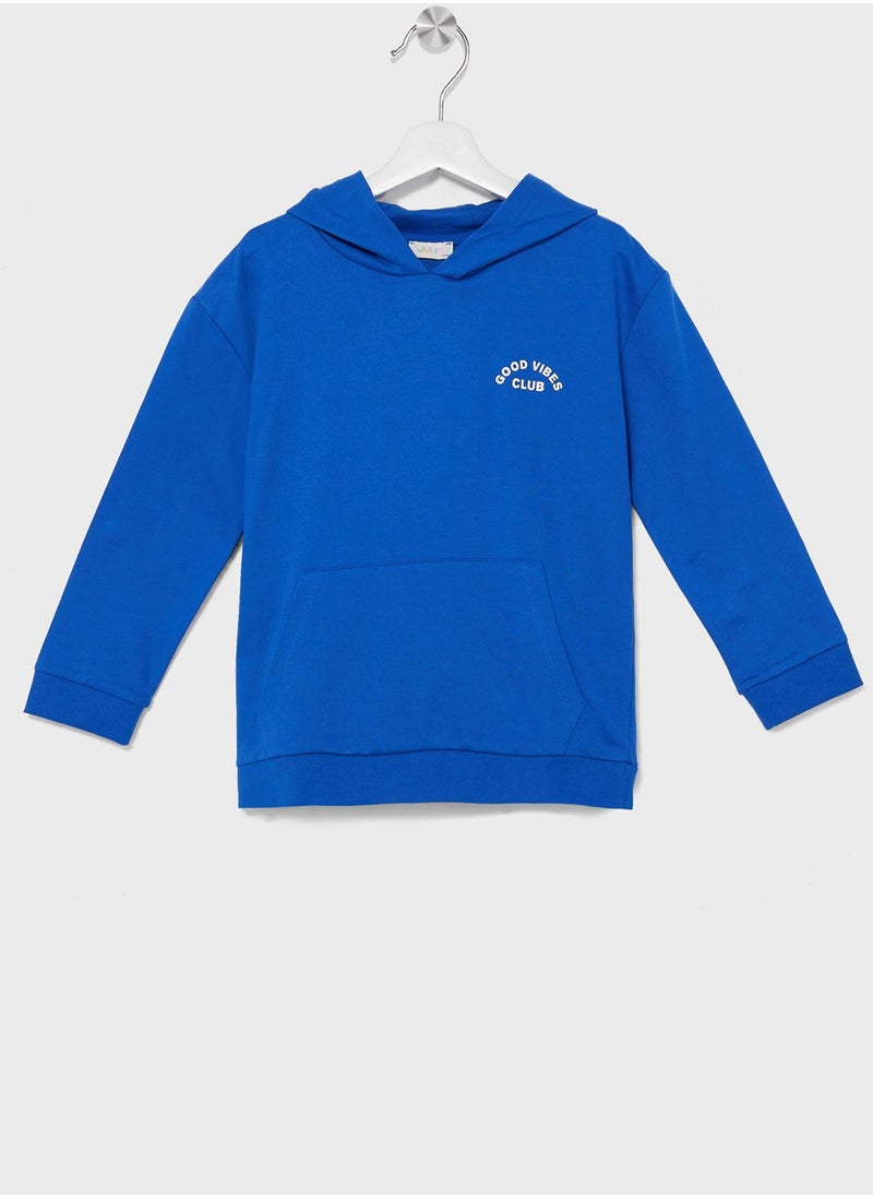 JUNE - Kids Embossed Print Hoodie - Image 1