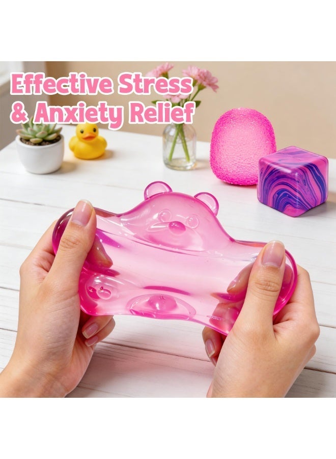 Nicor 3Pcs  Squishies Cube Fidget Toys, Stress Balls for Kids and Adults, Squishies Stress Cube, Sensory Toys for Kids with Autism, Fidgets for Classroom Prize, Birthday Gifts Party Favors - Image 3