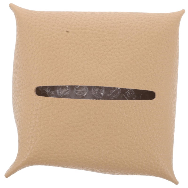 غطاء علبة المناديل الحديث من الجلد الصناعي مربع الشكل، حامل زخرفي للمنزل والمكتب والسيارة وطاولة الطعام - Image 2