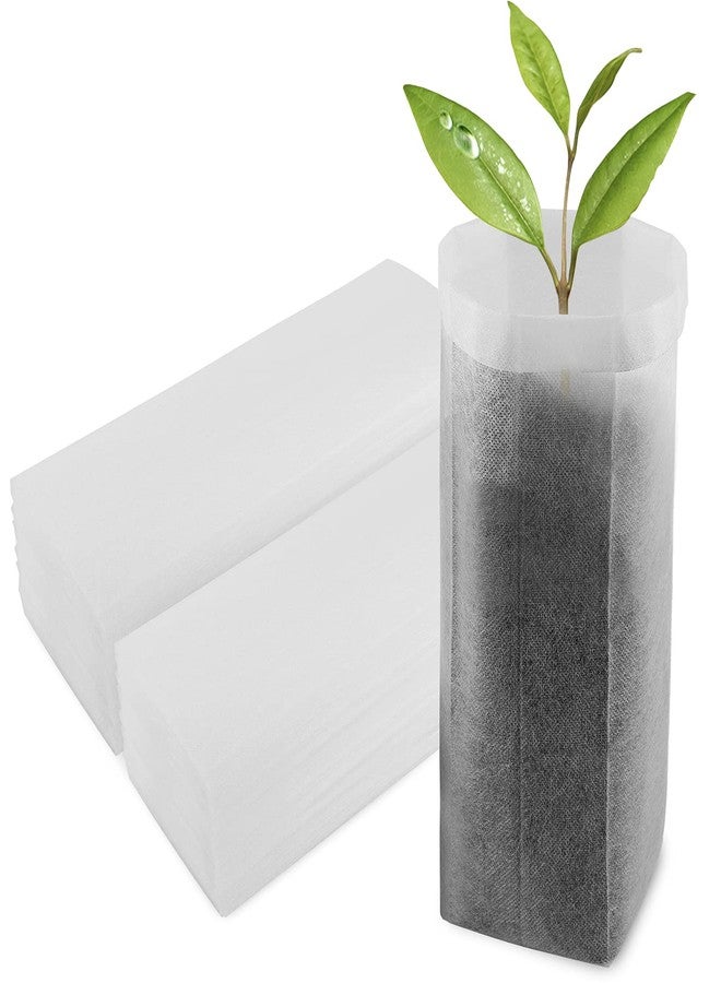 ENPOINT 100pcs Nursery Bags for Plants - 7.87x13.77 inches Breathable Plant Grow Bags, Fabric Grow Seedling Pots for Vegetable, Fruit, Flower - Image 1