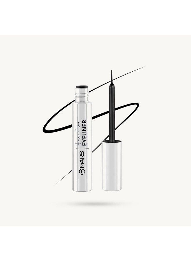 MARS Free Flow Eyeliner with Demi Matte Finish | Long Lasting, Smudgeproof & Easy Glide Formula | (6 ml) - Image 1