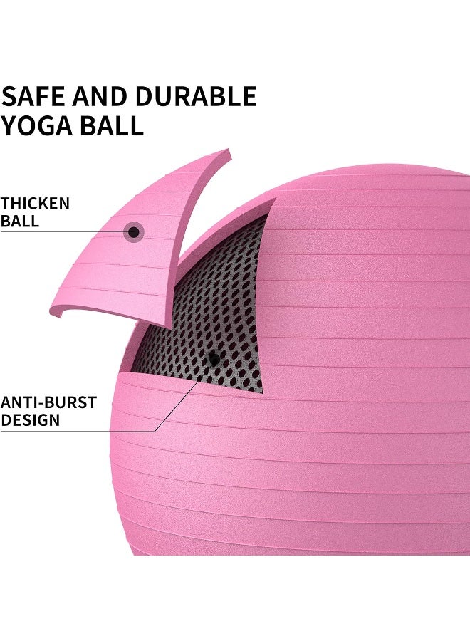 PROIRON Yoga Ball Anti-Burst Exercise Ball Chair with Quick Pump Slip Resistant Gym Ball Supports 500KG Balance Ball for Pilates Yoga Birthing Pregnancy Stability Gym Workout Training - Image 3