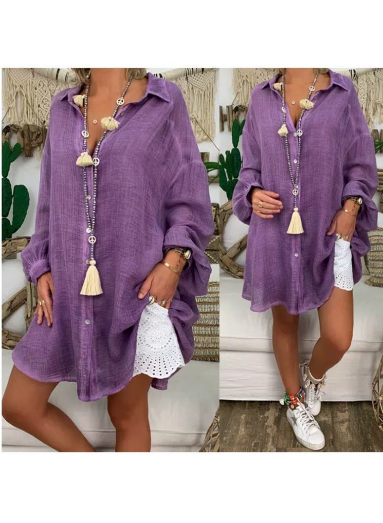 general Casual Loose Cotton Shirt - Image 1