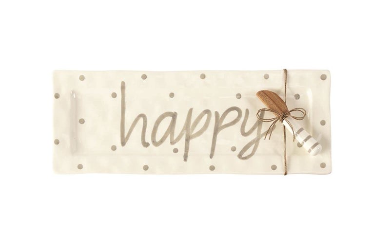 Mud Pie Happy Hostess Platter, 2 Piece Set