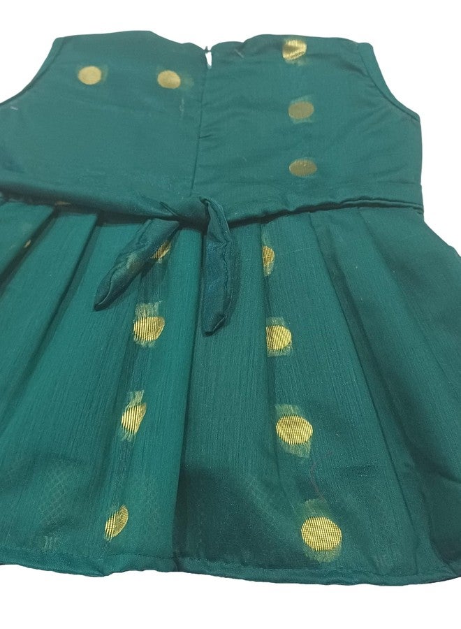 LUSTER Cotton-Silk Frock Age (0-3Y) (Morpankhi, 0-3 Months) - Image 5