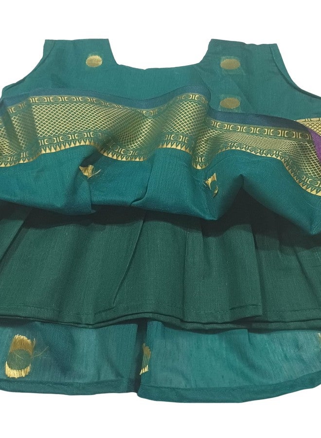 LUSTER Cotton-Silk Frock Age (0-3Y) (Morpankhi, 0-3 Months) - Image 4