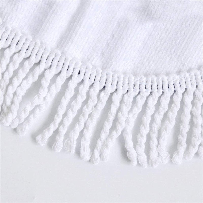 klarako Round Beach Towel Blanket, Quick Dry Beach Towel 2020 Summer Fashion Elements Beach Towels with Tassels Ultra Soft Super Water Absorbent Beach Throw60 X 60 Inch - Image 5